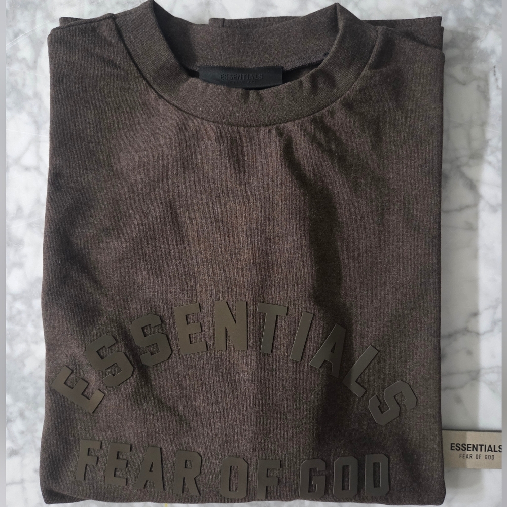 Fear of God Essentials Brown Short Sleeve Tee